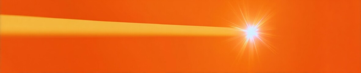 Obraz premium Warm Sunlight Lens Flare emitting a natural solar glow on an orange background for realistic compositing, daylight enhancement, and creative graphic design