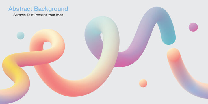 Abstract vector background featuring smooth flowing loop shapes with soft pastel gradients. The continuous ribbon-like curves symbolize infinity and connection. Ideal for cover, banner, website page.