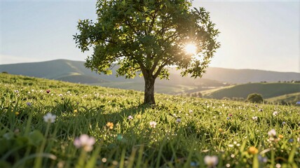 landscape with trees