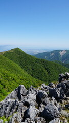 Lush Green Summits of the Suzuka Mountain Range in Summer, Mie, Japan
