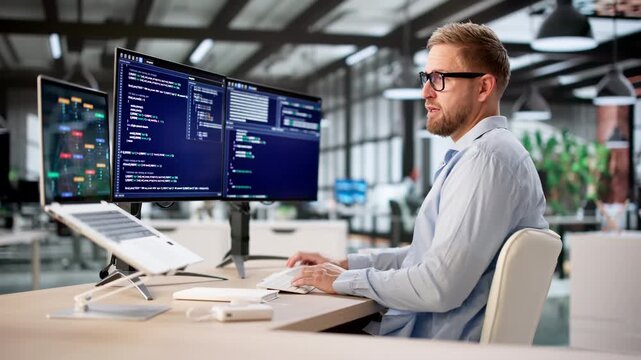 Frustrated Sad Developer Coding Web Software