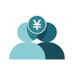 Fototapeta premium Premium Transparent Financial Discussion Yen Illustration EPS