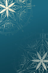 Naklejka premium Ramadan decorations with intricate designs on a blue background during celebration time