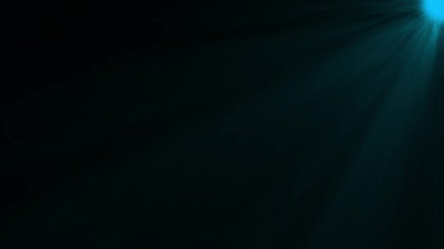 Shine or sun effect on cc light ray animation. Glitter, shiny, bright, flare footage Isolated light rays animation. black background 4k video