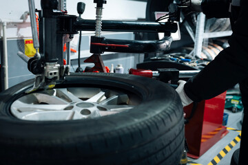 Car Tire Repair and Maintenance in Auto Shop © zhouyilu