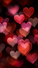 Romantic Heart Bokeh Background