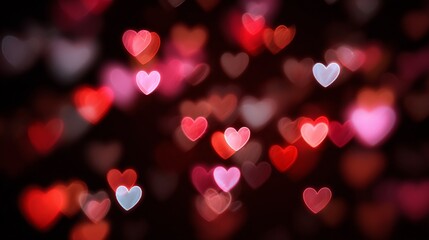 Romantic Heart Bokeh Background