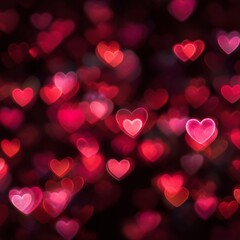 Romantic Heart Bokeh Background