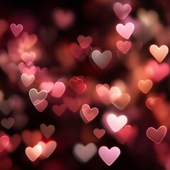 Romantic Heart Bokeh Background