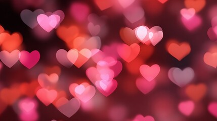 Romantic Heart Bokeh Background