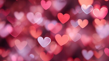 Romantic Heart Bokeh Background