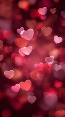 Romantic Heart Bokeh Background