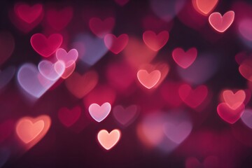 Romantic Heart Bokeh Background