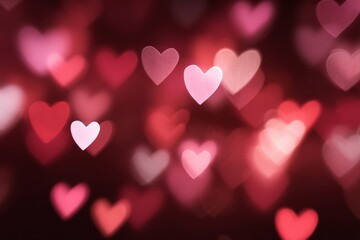 Romantic Heart Bokeh Background