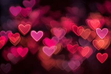 Romantic Heart Bokeh Background