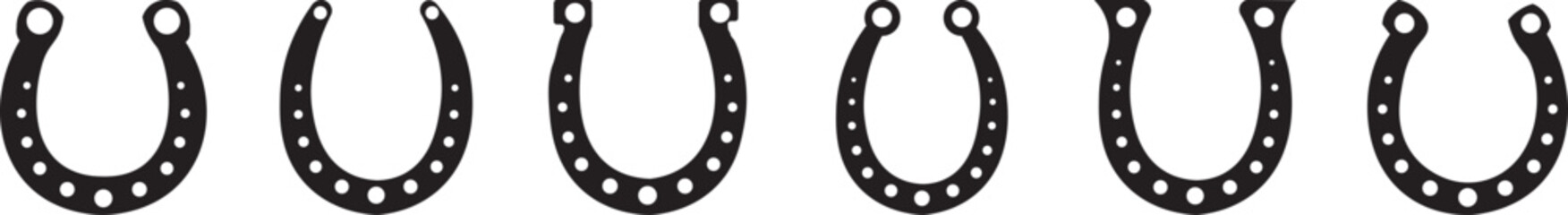 Horseshoe icon. Good luck and fortune symbols. Equestrian and horse graphic design. Horseshoe icon set. horseshoe Vector Design Icon Style. Horseshoe icon set. Luck symbol. Vector