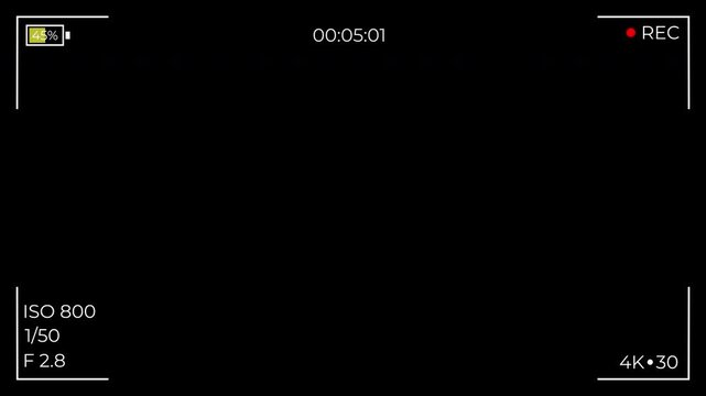 Recording Screen Overlay alpha channel with half battery ISO 800 F2.8 1/50