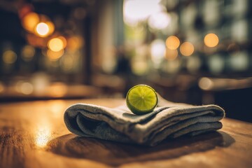 Lime Drop on Napkin