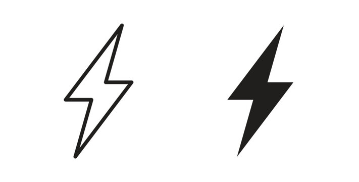 flash icon in line design. editable stroke icons pack