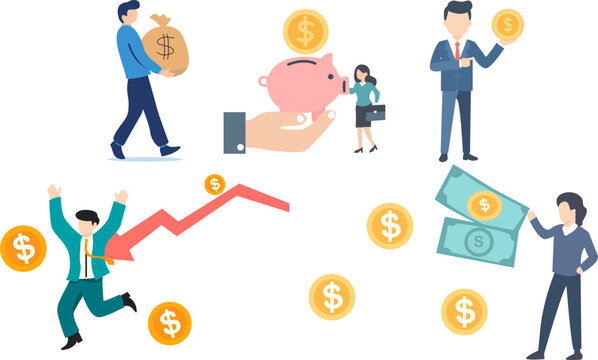 Business Salery Flat Illustration