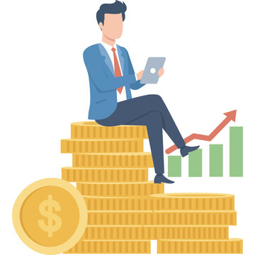 Business Salery Flat Illustration