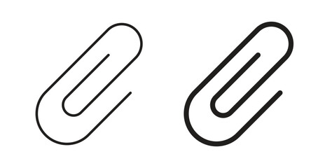 Fototapeta premium Paperclip icon in line design. editable stroke icons pack