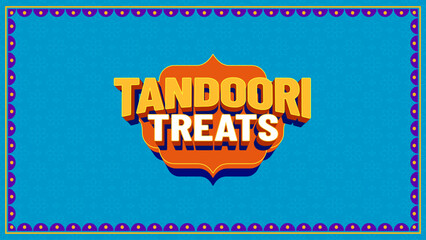 Colourful Indian Restaurant Logo Typography Set &ndash; Desi Food, Cafe & Street Food Branding Designs