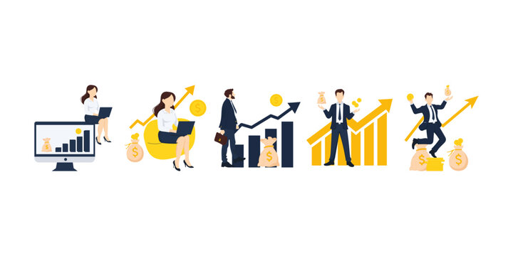 Business Salery Flat Illustration