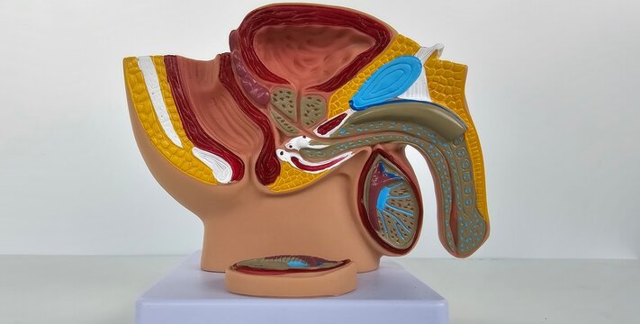 Internal organs mannequin on white background