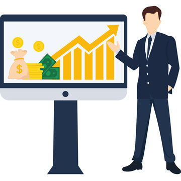Business Salery Flat Illustration