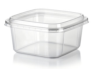white plastic container for food