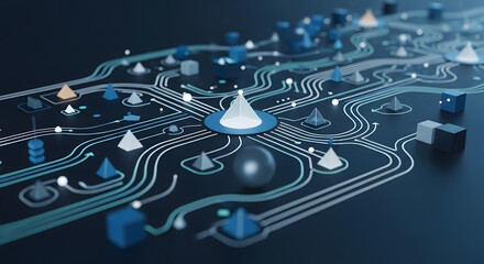 Abstract Data Visualization Background for Business