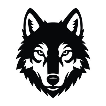 wolf head vector