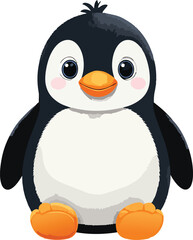 Obraz premium Penguin cartoon kids toy vector illustration