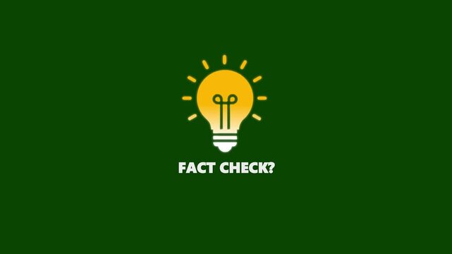 Fact Check Concept with Light Bulb on Green Background Verification and Validation Idea Symbol
