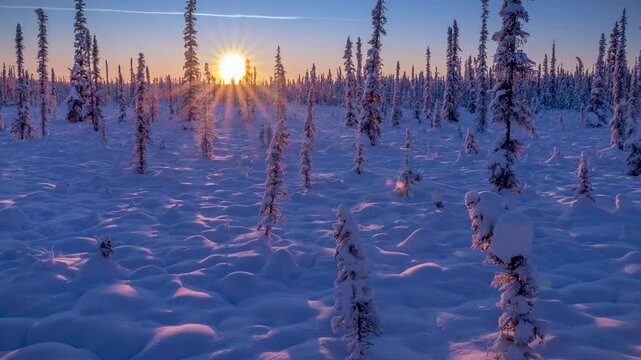 Alaska Winter Solstice Time lapse