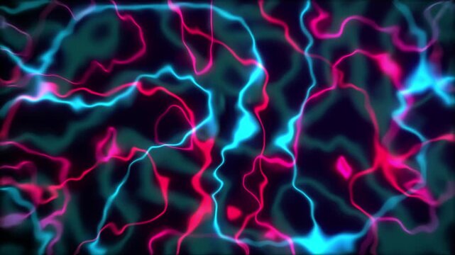 Neon Electric Crackle Energy Background.