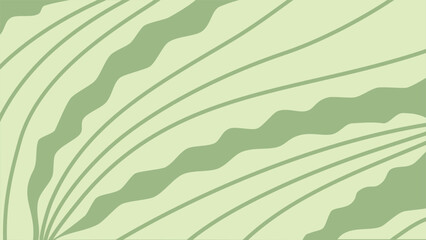 Abstract green background with fluid curvy lines of leaf shape elements for eco minimalist design