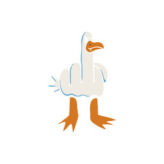 middle finger silly goose 