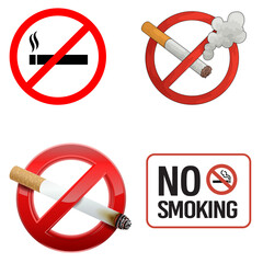No Smoking Sign with transparent background 