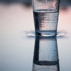 glass of water on the water