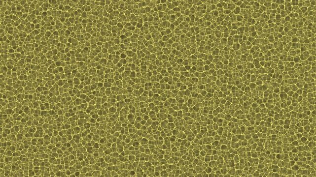 Interconnected shapes in green and yellow pattern