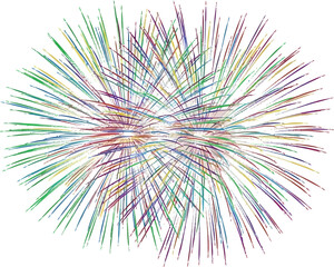 Obraz premium Vibrant Multi-Colored Starburst Fireworks