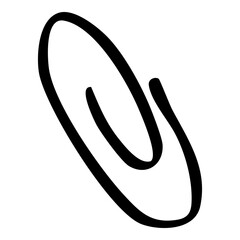 Fototapeta premium Hand Drawn Paper Clip Illustration Isolated on White