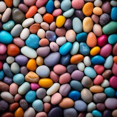Colored matte pebbles