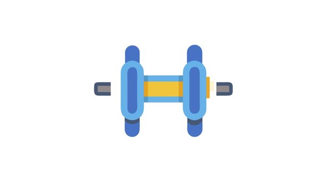  Dynamic Multi-Angle Weighted Ab Roller Icon.