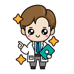 Fototapeta premium Doctor Cute Character Illustration