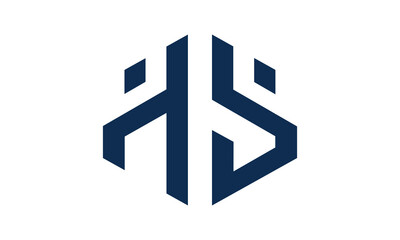 hs monogram icon vector logo illustration