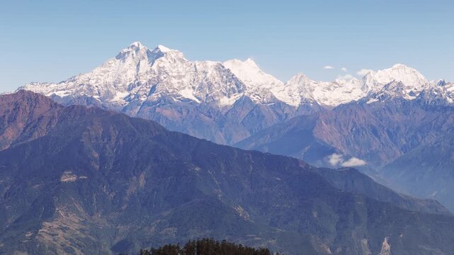 Scenic aerial view from Kalinchowk highlights Himalayan peaks including Annapurna Manaslu Langtang Ganesh Himal and Dorjee Lakpa in Nepal