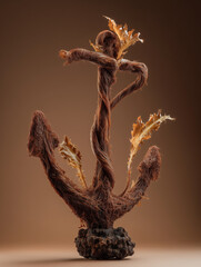 Fototapeta premium Surreal Anchor Woven from Seaweed